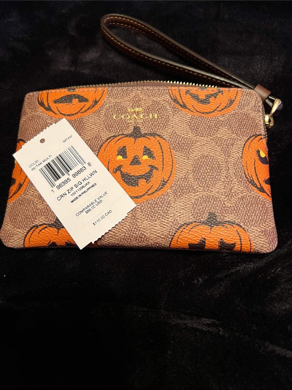 Coach Pumpkin Motif Wristlet — Brown & Orange - Picture 6 of 6
